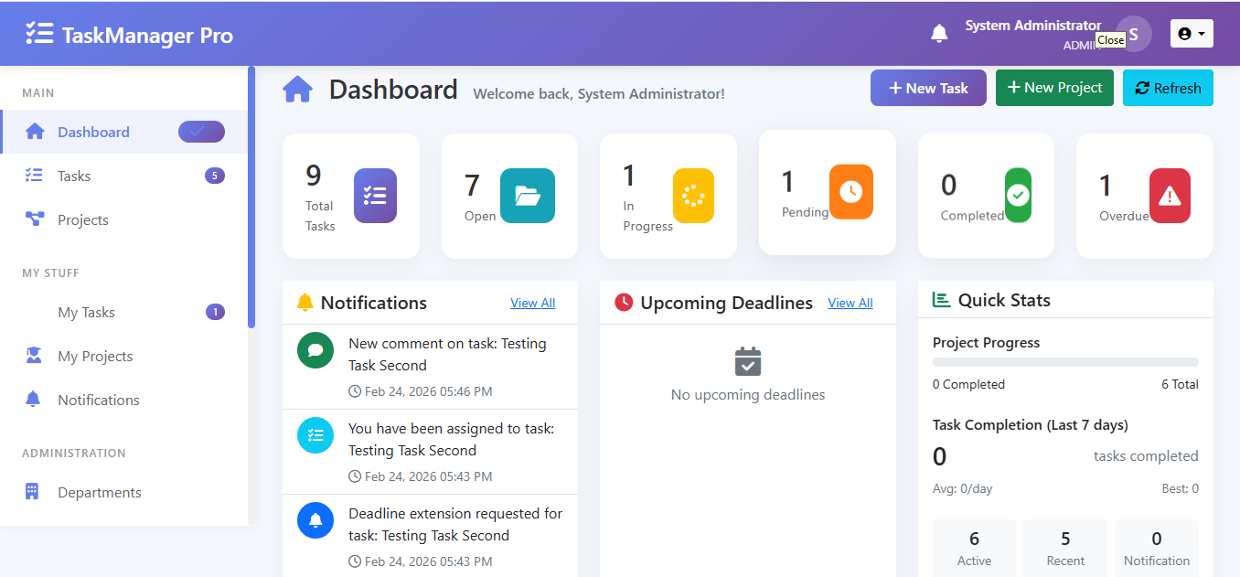 Task Manager Pro System